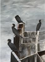 At the Ferry Dock by Hartmut Reimnitz