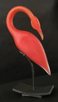 Red Heron, Carved 2024 by Jenny & Sabrina Pohlman Knowles