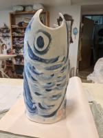 2 Koi Garden Vase by Sara Barry