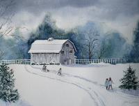 Walk on a Snowy Vashon Day by Kris Cushing