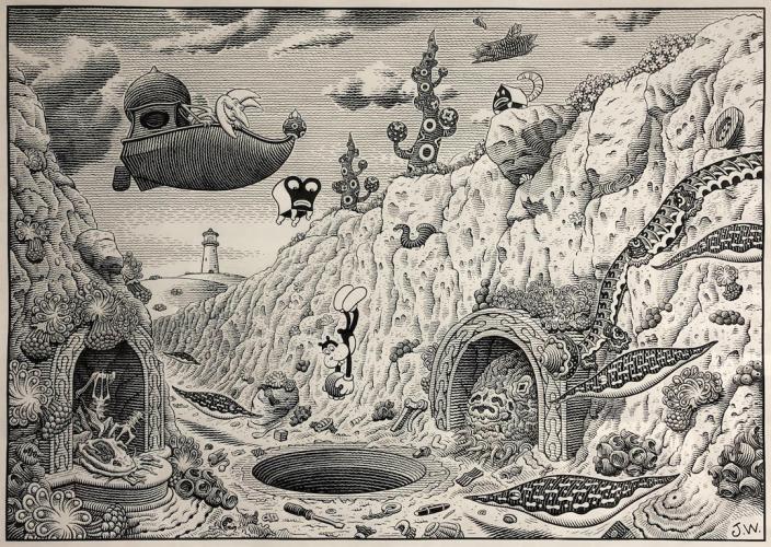 Plunge, 2022 by Jim Woodring