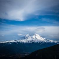 Rainier and Clouds by Ilona Berzups