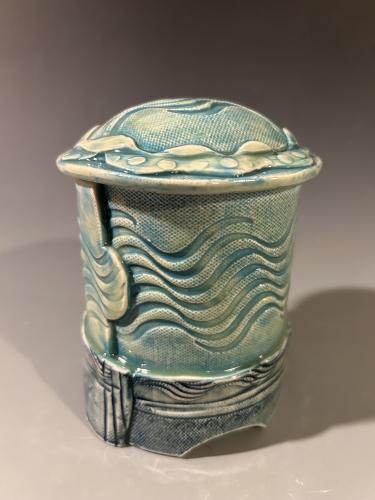 Wave Covered Jar by Marla Smith
