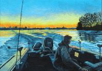 Beautiful Morning Fishing by Rose Belknap
