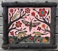 Lemur, Coatimundi, Owl and Moth by Clare Dohna