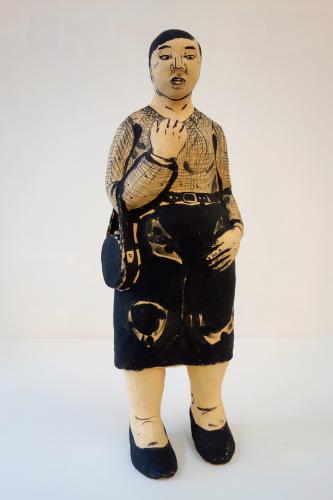 Woman with Handbag 1997 by Akio Takamori