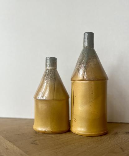 Soda Fired Bottle Set by Laurie Thorpe
