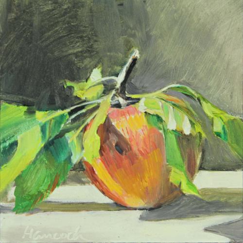 Apples with Leaves by Gretchen Hancock